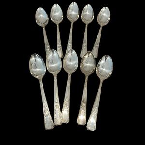 *NFS*Vintage Oneida Debonair Silver Plate Teaspoons - Lot of 10 Original Box
